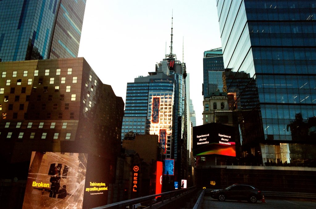 Rooftop Parking Garage, View Near Time Square Midtown, Manhattan, NY October 10, 2024
