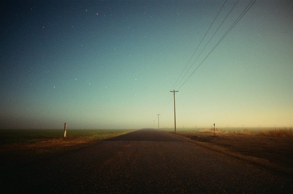 full moon and fog - canon a1 and portra 800